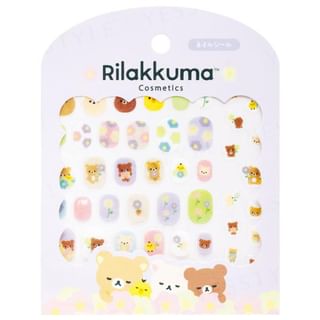 San-X - Rilakkuma Flower Nail Sticker