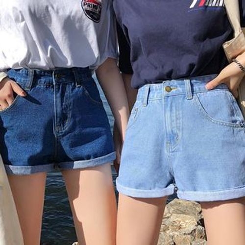 Tiny Times - Roll-Up Denim Shorts | YesStyle