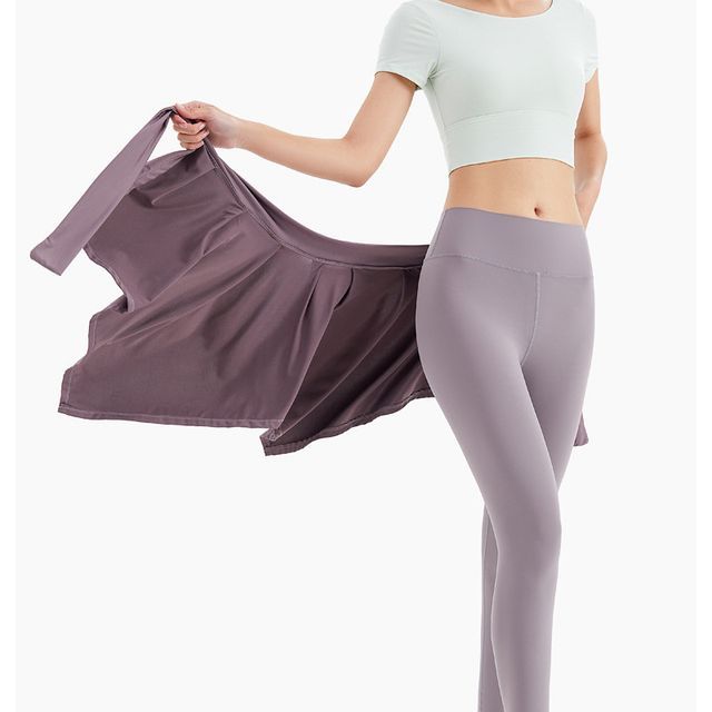 Orfayus-Tie-Waist Sports Coverup Skirt