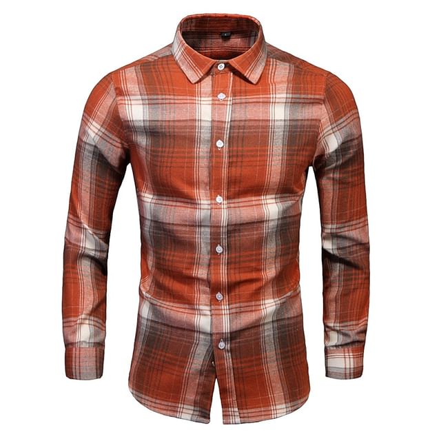 Sheck-Long-Sleeve Plaid Shirt