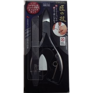 Green Bell - Stainless Steel Nipper Nail Clipper & Nail File Set