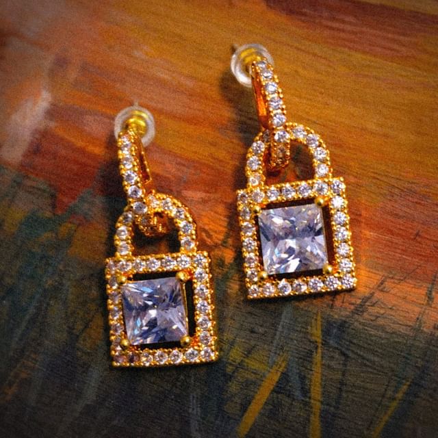 Gemsha-Rhinestone Drop Earrings