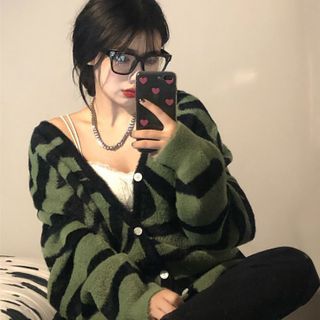 zebra print knitwear