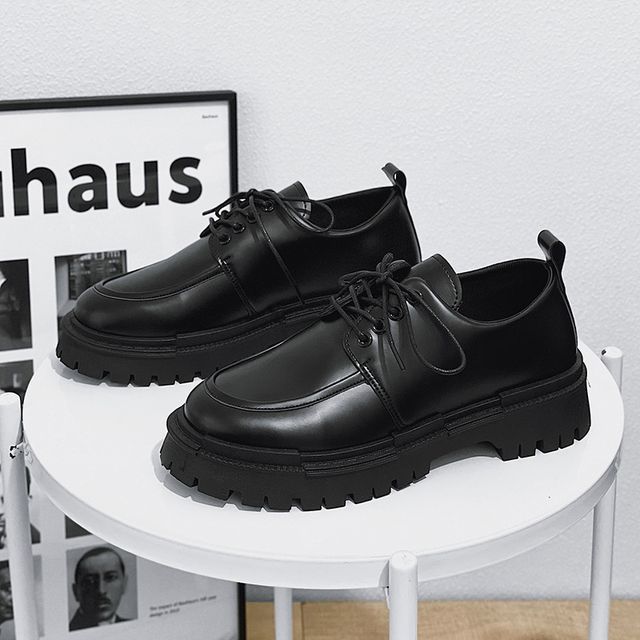 Tanzanite-Platform Lace-Up Shoes