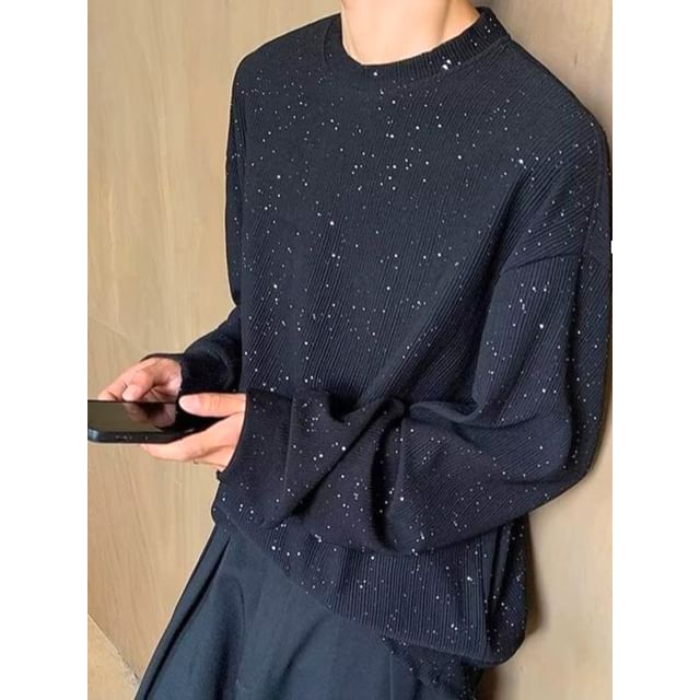 Real Boy-Long-Sleeve Round Neck Plain T-Shirt