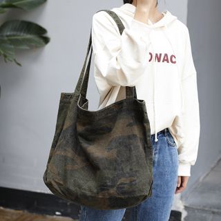 camo canvas tote