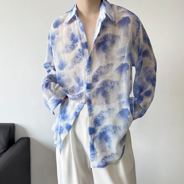Bjorn-Tie Dye Sheer Shirt