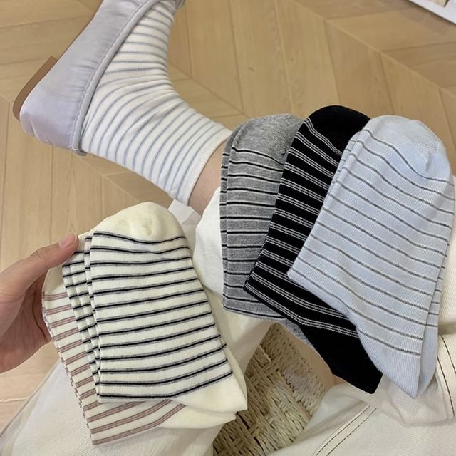 Mimiyu-Striped Socks Set