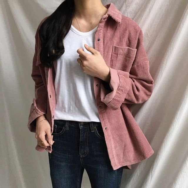 Moon City-Boxy Corduroy Shirt