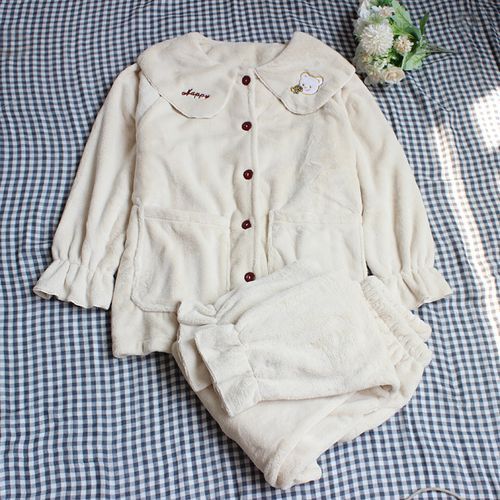 Dogini - Plain Long-Sleeve Pajama Dress