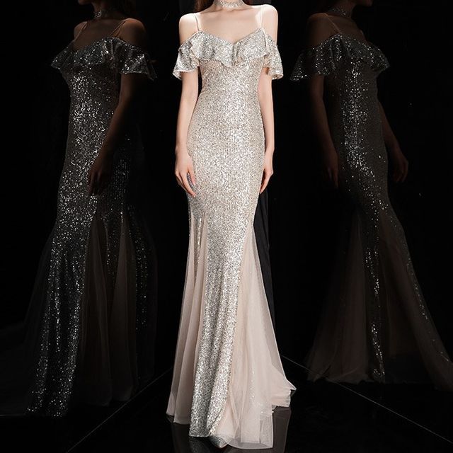 Fioridi-Sequined Mermaid Evening Gown Various Designs