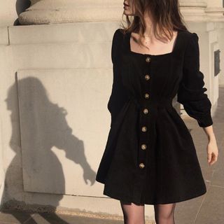 a line corduroy dress