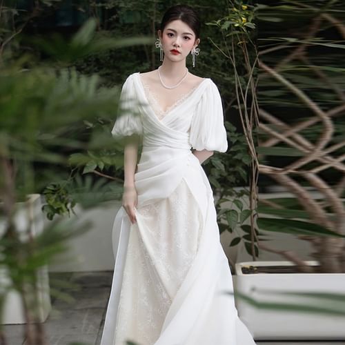 Short Ruched Wedding Dresses