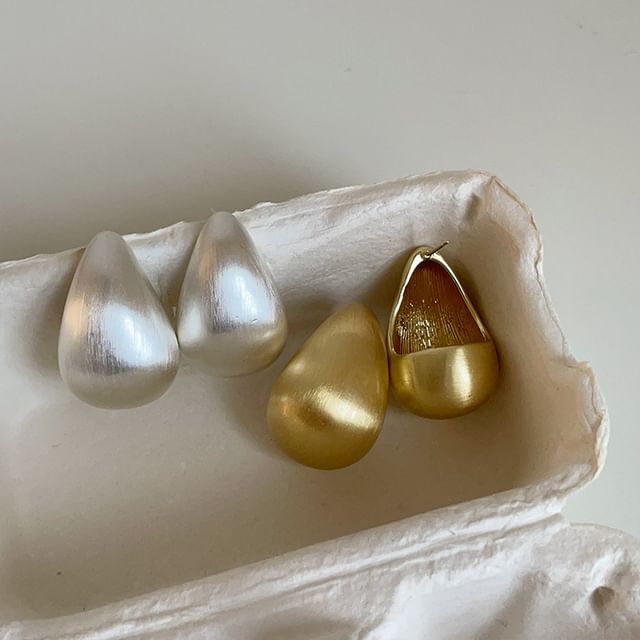 Panda Dama-Brushed Alloy Stud Earring
