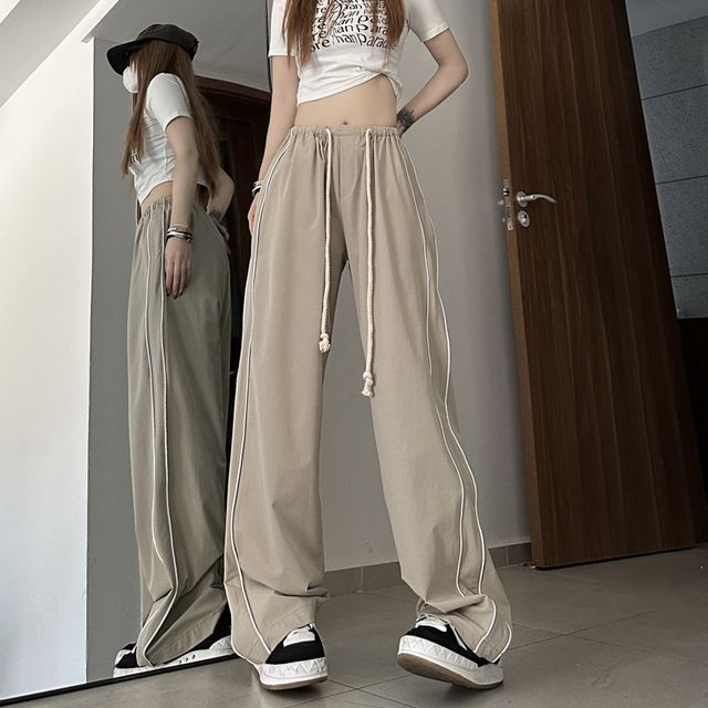 MELLO - Elastic Waist Wide Leg Sweatpants