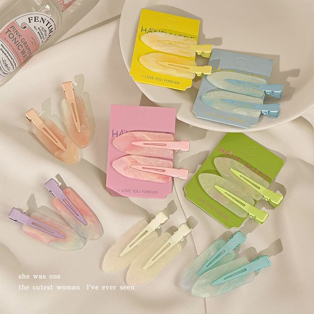 LIDO-Resin Hair Clip Set