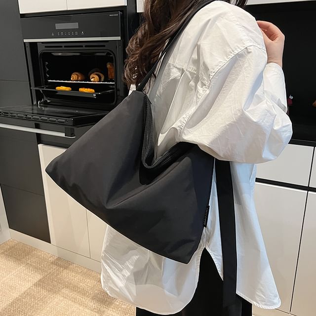 Melois-Plain Fabric Crossbody Bag