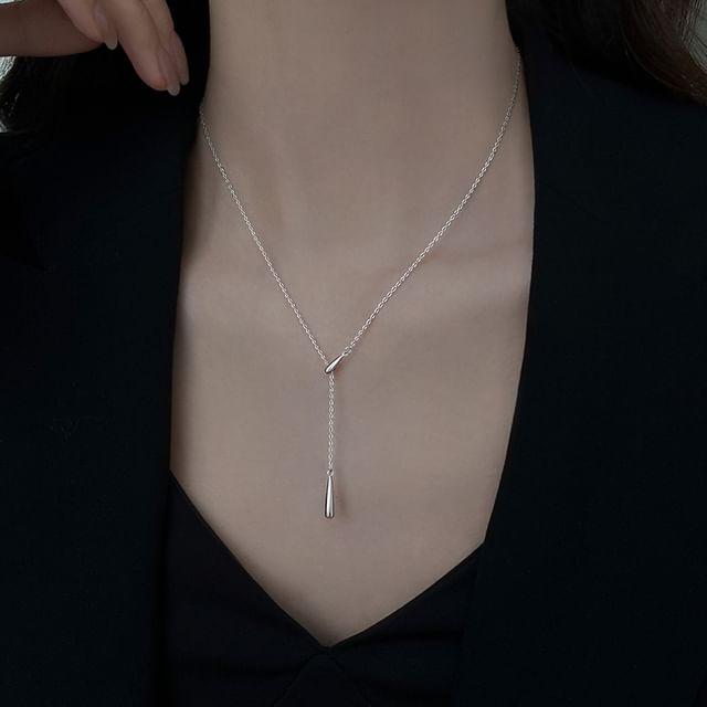 Toinianimos-925 Sterling Silver Tear Drop Necklace