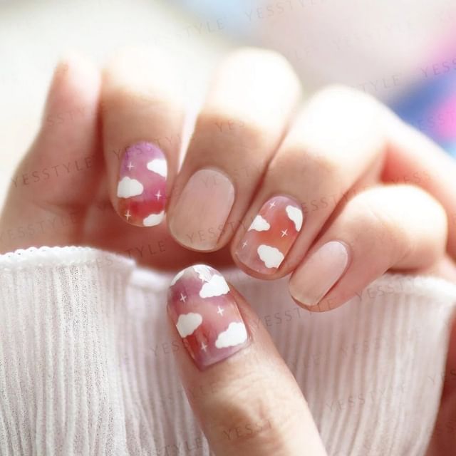 Lunacaca-Rosy Clouds Nail Art Sticker