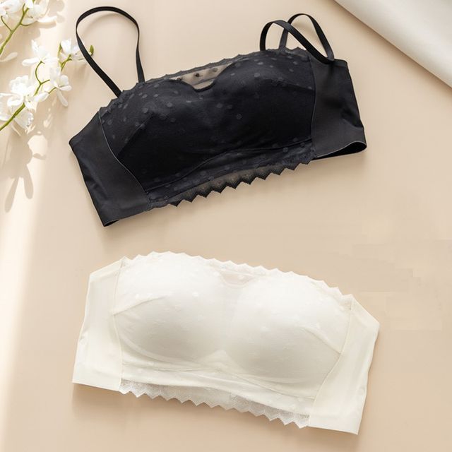 HYG Lingerie-Lace Panel Wireless Bra