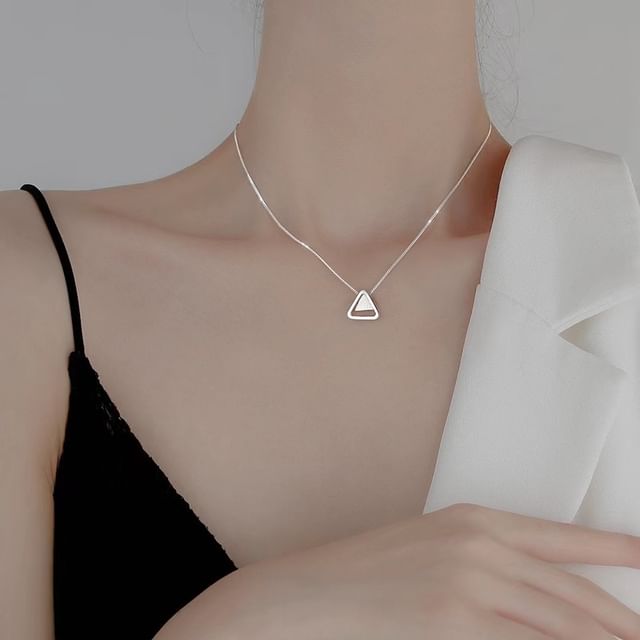 Toinianimos-Triangle Pendant Sterling Silver Choker