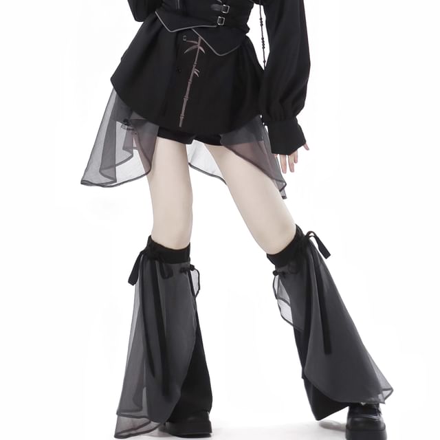 Florimi-Two Tone Tie-Up Leg Warmers