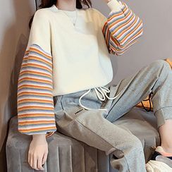 Bubble Pop - Striped Panel Sweater Bubble Pop - Striped Panel Sweater