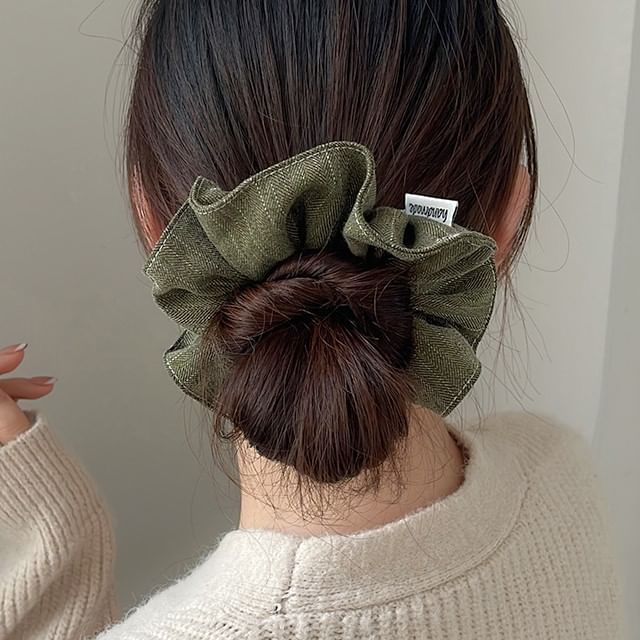 moliveny-Ruffle Fabric Scrunchie