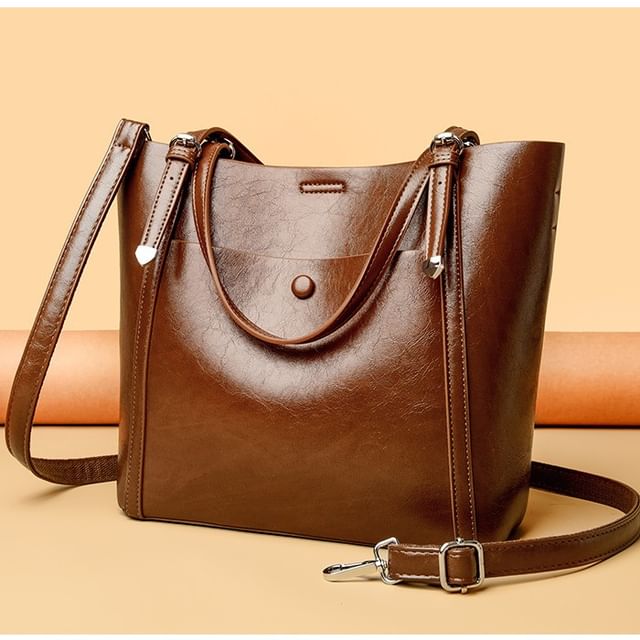 Mayanne-Multi-Pocket Genuine Leather Tote Bag