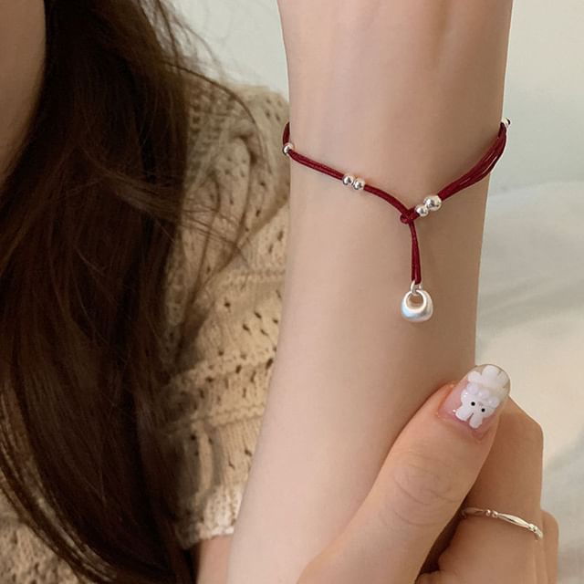 Panda Dama-Alloy Red String Bracelet