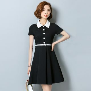collared a line dress