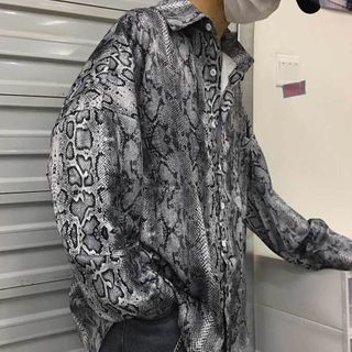 snakeskin long sleeve shirt