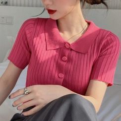 Vanci - Short-Sleeve Knit Polo Shirt