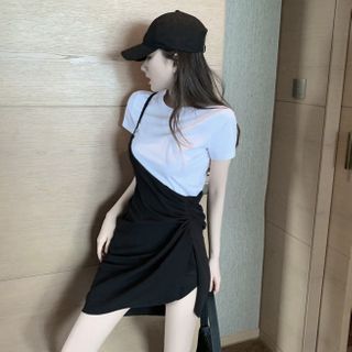 asymmetric jumper dress Asymmetrical Cutout Sweater Dress main image 1