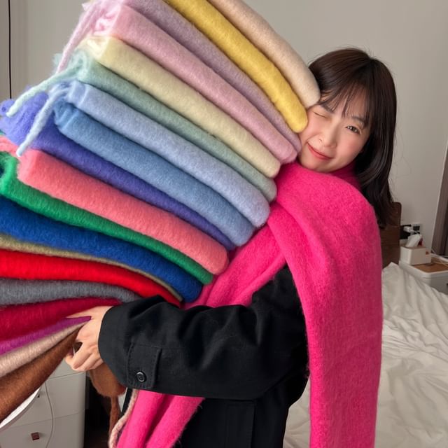 Hatrix-Plain Tasseled Scarf
