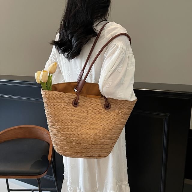 Chestnut Party-Straw Tote Bag