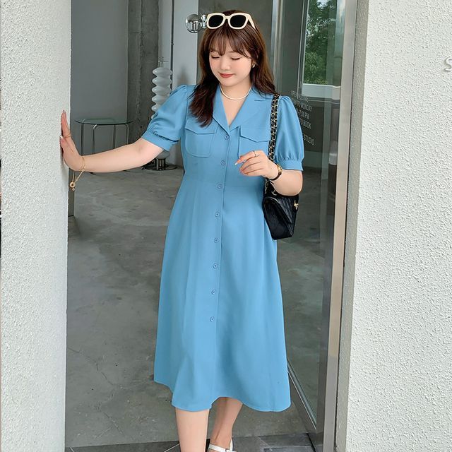 v neck midi wedding guest dress Women's Wedding Guest Dress V-Neck Midi