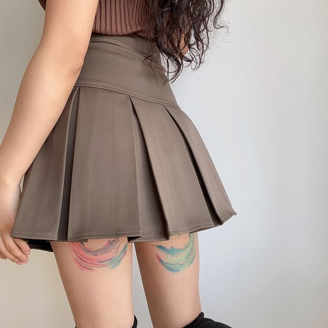 Sinora-High Rise Pleated Mini Skirt