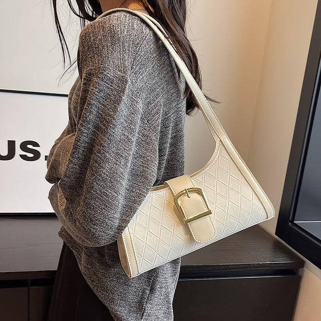 Mulgam-Faux Leather Buckled Shoulder Bag