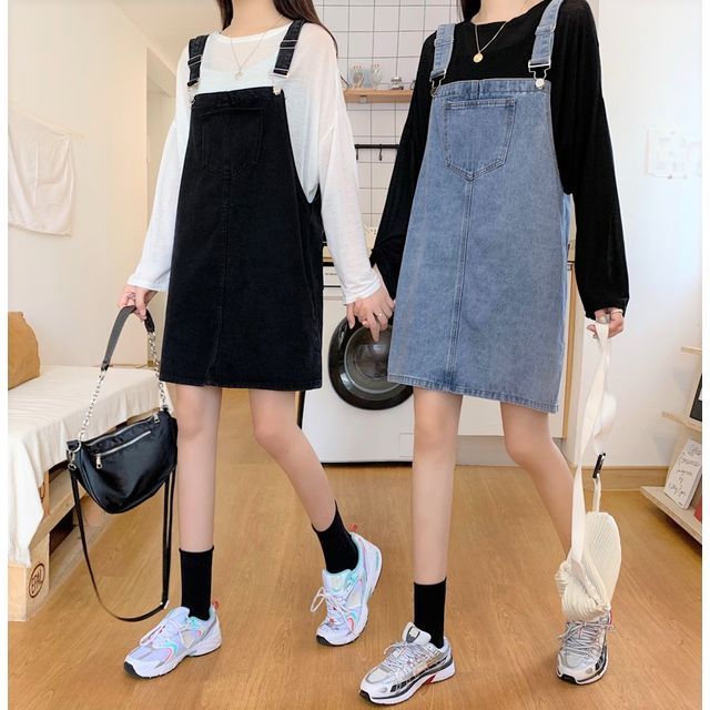 princess polly baby blue dress Denim Pinafore Dress