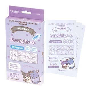 Skater - Sanrio KUROMI & Baku Cooling Gel Sheet 6 pcs