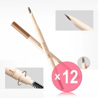 FOCALLURE - Anti Smudge Eyebrow Pencil - 3 Colors (x12) (Bulk Box)