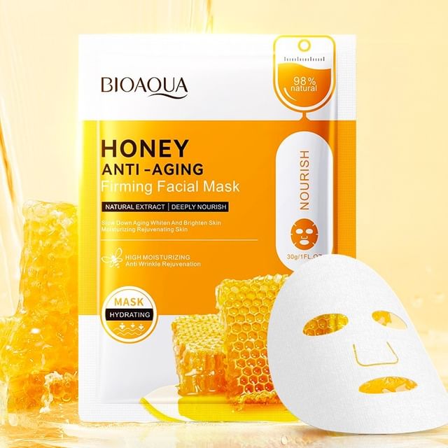 BIOAQUA-Masque en tissu anti-âge raffermissant au miel