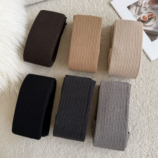Gentiana-Ribbed Fleece-Lined Tights