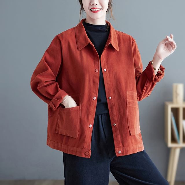 Lewwe-Washed Button-Up Shirt