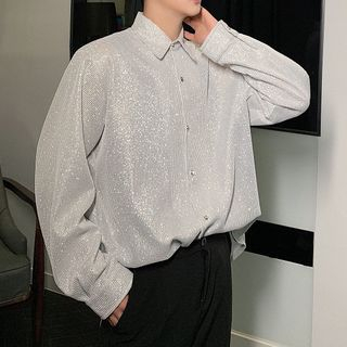 Bjorn-Long-Sleeve Glittering Shirt