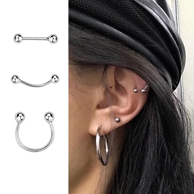 Sharkkira-Alloy Barbell Earring Various Designs