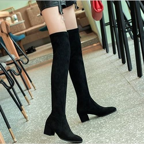 FiE FiE - Chunky-Heel Over-The Knee Boots | YesStyle