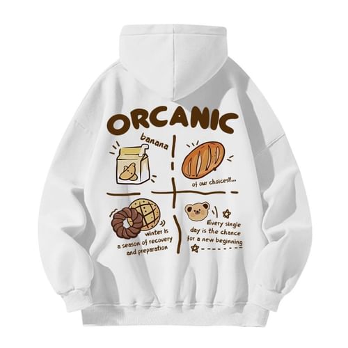 Cartoon print hotsell drawstring hoodie