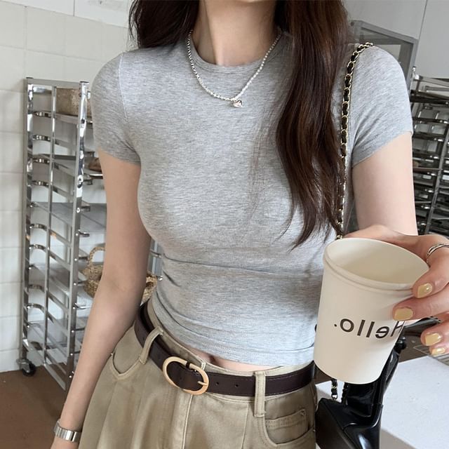 Asiris-Short-Sleeve Crew Neck Slim Fit Tee